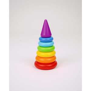 GIRNAR Colorful <b>Rings</b> Pyramid Stacker Engaging Size & Color Learning Sorting Nesting & <b>Stacking</b> Toy - Product Image 1