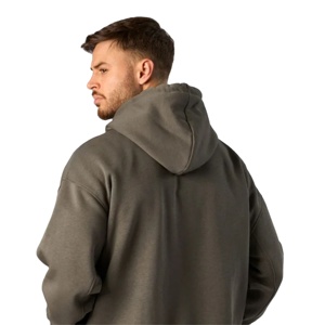 Pull à capuche 450 coton épais 100% Gsm pour hommes fermeture éclair logo de broderie personnalisé taille surdimensionnée 6XL - Product Image 2