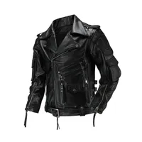 Veste pour homme en cuir d'agneau véritable, coupe-vent, respirante, écologique, séchage rapide, grande taille, fermeture éclair personnalisée, nouvelle collection automne-hiver