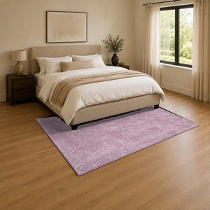 <b>RUGS</b> DEPOT LXDP-0748 Wholesale Pink Plum Contemporary Geometric Digital Printed Machine Washable Chenille Area <b>Rug</b> <b>Non</b> <b>Slip</b> - Product Image 3