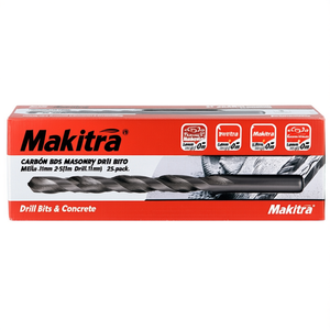 Punte da trapano SDS Plus Makita a 2 spirali per muratura, 5 mm x 110 mm, confezione da 25 - Product Image 2