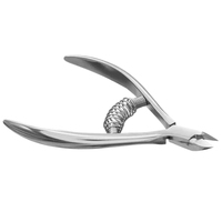 Pince à cuticules Spring, coupe-ongles, outil de manucure et de soin de la peau PRO SMART 30 7MM à mâchoire complète SIGAL MEDCO, en acier inoxydable pour doigts