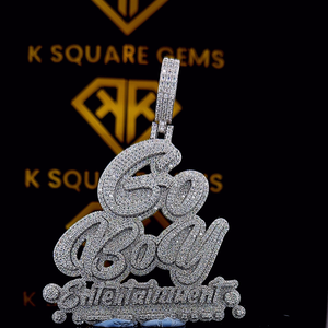 Personalizado de los hombres Hip Hop Moissanite colgante Número y letra diseño de hielo Hip Hop joyería de los niños - Product Image 1