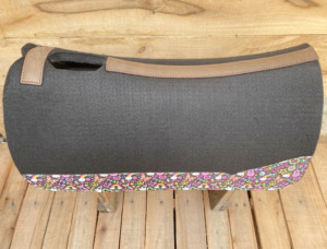 Tapis de selle en feutre profilé en cuir de vache argentin personnalisé accepté par OEM prix d'usine de gros Patch de cheval équestre occidental pour - Product Image 2