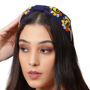 Diademas Hechas a Mano por Diseñadores para Mujeres y Niñas, Diademas Bordadas Multicolores con Cuentas, Estilo de Moda para el Día de San Valentín y Mardi Gras - Product Image 2