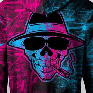 Sweat-shirt à capuche tie-dye personnalisé en gros, imprimé par sublimation, en coton de haute qualité, OEM ODM, streetwear unisexe - Product Image 5