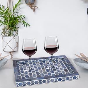 Bandeja de nácar rectangular, superventas, bandejas para fregona, patrón de concha de Capiz, servicio al por mayor - Product Image 6