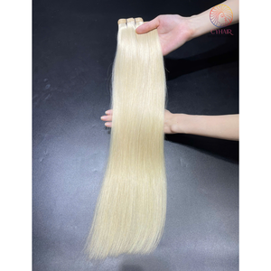 ผมต่อผมมนุษย์แท้ยาว20นิ้วสีงาช้างแบบตรงสไตล์คลื่นธรรมชาติ - Product Image 4