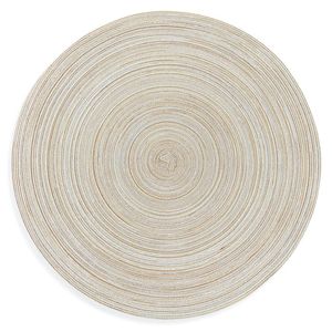 Tovaglietta Moderna Rotonda Bianca in Madreperla e Erba Marina, Design Bohémien Vintage Ecologico per Cucina e Casa - Product Image 1
