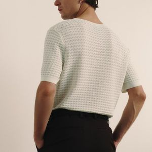 T-shirts pour hommes T-shirt d'été en coton Oversized Trending Solid Color Regular Fit T Shirt Men - Product Image 4