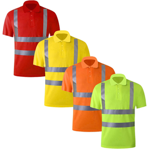 T-shirt de sport uni pour homme avec étiquette personnalisée, t-shirt de travail haute visibilité, vêtement de protection individuelle, design réfléchissant, manches courtes, coton noir - Product Image 2