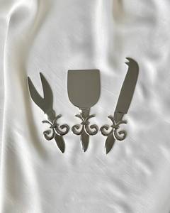 Best Selling Metal Silver <b>Cheese</b> <b>Set</b> in Best Quality From India For Restaurant with Custom Logo - Product Image 4