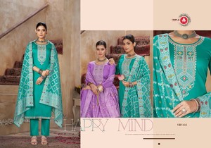 Elegante material de vestido de algodón Jam con colección Jarkan Work Premium Salwar Kameez para ropa de fiesta disponible a precio mayorista - Product Image 3