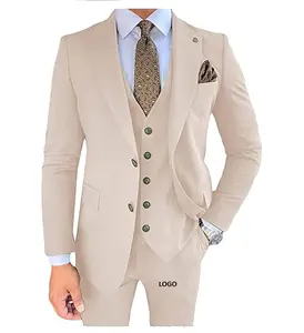 批发低价正式商务套装长裤外套户外时装商务男士套装出售带定制标志