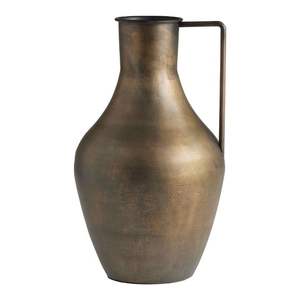 Vase à fleurs moderniste élégant en métal et en fer avec un design sculptural audacieux parfait pour l'esthétique de la décoration intérieure contemporaine minimaliste - Product Image 6