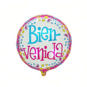 Ballons en aluminium Party Love Bienvenida 45 cm, lot de 12 - Product Image 2