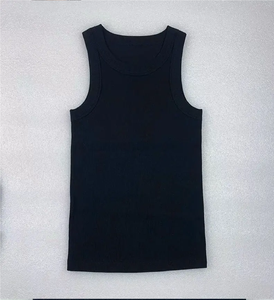 Venta al por mayor de chalecos acanalados de moda para mujer, camiseta sin mangas informal de punto acanalado para mujer - Product Image 1