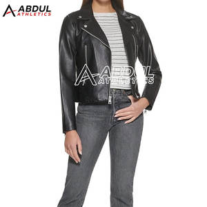 Chaqueta de Cuero para Mujer al por Mayor, Chaqueta de Cuero PU de Moda para Mujer, Chaqueta de Cuero de Alta Calidad - Product Image 4