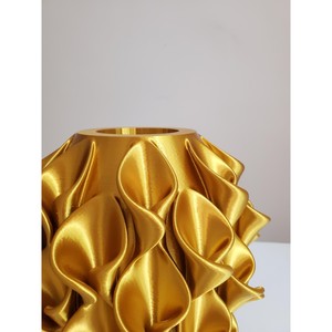 Vase en spirale luxueux en acier inoxydable, décoration d'intérieur unique, élégant porte-fleurs, design artistique moderne pour salon, mariage - Product Image 4