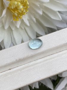 Piedra de cabujones de forma ovalada de Aguamarina de Color superior Natural con buen brillo Piedra preciosa suelta para hacer joyas 2,95 quilates - Product Image 2