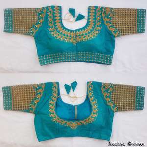Beautiful Blouse <b>Thread</b> Zari Embroidery Work & Hand Work - Product Image 4