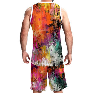 Top Qualité Hommes Porter Bsci Polyester Sportswear Basketball Uniforme Ensemble Dernière Conception Hommes Porter Imprimé Basketball Uniforme - Product Image 2