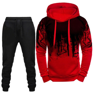 Survêtement pour hommes de haute qualité par sublimation Jogging Suit Sweat à capuche zippé Ensemble Coupe-vent imperméable brodé de logo personnalisé - Product Image 2