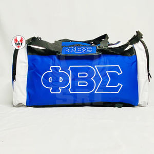 Bolsa de Lona Sublimada para Hombre de la Fraternidad Phi Beta Sigma |   Bolsa de Lona Acolchada Personalizada con Bordado de la Fraternidad PBS para Hombre - Product Image 1