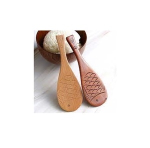Cuillère à riz en bois moderne couverts en forme de poisson cuillère en bois de meilleure qualité prix de gros cuillère à riz en bois - Product Image 1