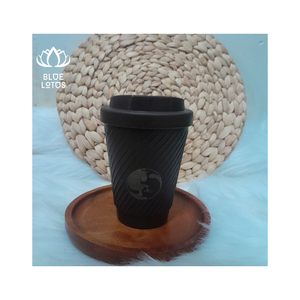 Tasses et mugs réutilisables de haute qualité avec impression de grains de café, pour café à emporter, mug, latte, TUMBLER, Vietnam, ANGLE Blue Lotus - Product Image 5