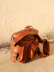 Sac d'appareil photo en cuir étanche professionnel DSLR compartiment d'objectif sans miroir stockage de voyage d'épaule pour la photographie en plein air - Product Image 4