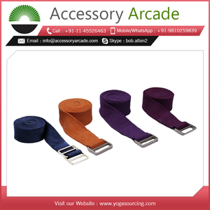 Sangle de fitness en coton extensible pour l'exercice de yoga Boucle d'anneau en D réglable Prix réduit sur la ceinture de yoga tissée - Product Image 6