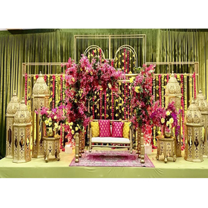 โคมไฟสีทองสำหรับตกแต่งงานมุสลิมสังจิทสำหรับตกแต่งงานแต่งงานโคมไฟสไตล์โมร็อกโก - Product Image 1