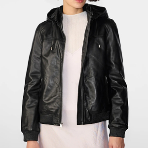 Meilleure vente veste en cuir matelassée pour femmes taille de couleur personnalisée doublure en laine d'hiver conception respirante bouton style tricoté - Product Image 1