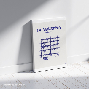 Mediterranean Grape Trellis La Vendemmia Modern Labor Wood <b>Frame</b> HD Canvas Art - Product Image 5