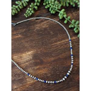 Collar de Plata de Ley con Cuentas Graduadas y Perlas de Agua Dulce Estilo Navajo, Cadena de Eslabones con Número y Ancla, Ideal para Regalo - Product Image 3