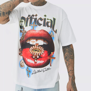 Nouveautés fabriqués en usine T-shirts pour hommes de haute qualité T-shirts amples à manches courtes 100% coton T-shirts pour hommes - Product Image 1