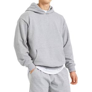 Sweat à capuche en molleton vierge décontracté d'hiver pour hommes de la meilleure qualité, conception à glissière, service OEM disponible, impression bouffante de couleur unie. - Product Image 2