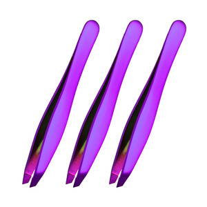 Las mejores pinzas inclinadas para cejas, pinzas ergonómicas para cejas con punta inclinada, juego de pinzas para depilar cejas de acero inoxidable para el cuidado de las cejas - Product Image 1