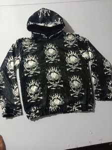 Fermeture éclair vers le haut sweat-shirt sherpa beige poids lourd hommes Sherpa polaire surdimensionné épaule tombante pull à capuche - Product Image 6