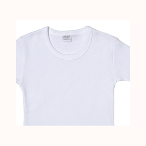 <span class=keywords><strong>Maglietta</strong></span> Unisex <span class=keywords><strong>bianca</strong></span> per bambini realizzata in cotone 100% dal grossista italiano disponibile per l'esportazione globale alla rinfusa - Product Image 2