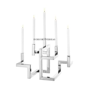 Worldwide Selling Top Quality Aluminum Casted Leaf Designer <b>Gold</b> Plated And Clear Glass <b>Candle</b> <b>Stick</b> Holder In Impressive Price - Product Image 5