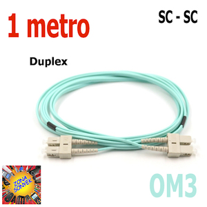 Cable de Fibra Óptica Dúplex SC OM3 de 1 Metro para Red FTTH - Product Image 1