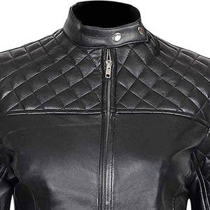 Chaquetas de cuero para mujer con logotipo personalizado con mejor diseño en MOQ bajo Chaquetas de cuero para mujer con cremallera frontal de moda de calidad superior - Product Image 5