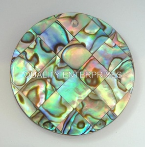 Ensemble de dessous-de-verre uniques en nacre de coquillage, incrustés de nacre, pour hôtels et restaurants, cadeaux de mariage, accessoires pour la maison, pour tapis et coussinets - Product Image 2