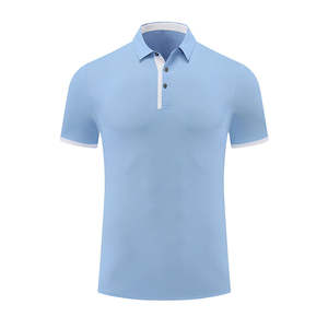 Polo de diseño premium transpirable para hombre, manga larga con tejido de costilla, patrón sólido, camiseta Polo con tapeta de dos botones - Product Image 4
