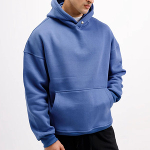 Sudadera con Capucha de Felpa 100% Algodón para Hombre, Talla Grande, Gruesa, para Invierno, Personalizable, Diseño Sólido, Alta Calidad - Product Image 1