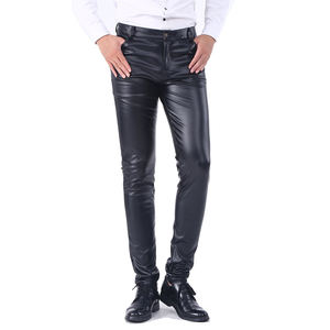 New Design <b>Men's</b> Fashionable <b>Leather</b> <b>Pants</b> With Side Pockets For <b>Men</b> Low Price Straight Design <b>Men</b> <b>Leather</b> <b>Pants</b> - Product Image 1