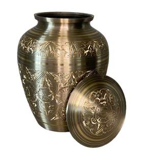 El mejor vendedor, urnas de cremación de latón para cenizas humanas y bolsa de terciopelo gratis del proveedor de la India - Product Image 1