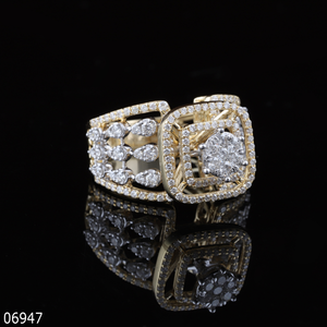 Anillo Espiral de Dedo Completo para Mujer, Diseño Wildflower Whisper, Oro Rosa de 14k/18k con Diamante Cultivado en Laboratorio, Corte Brillante Certificado, Moderno para Fiestas - Product Image 1